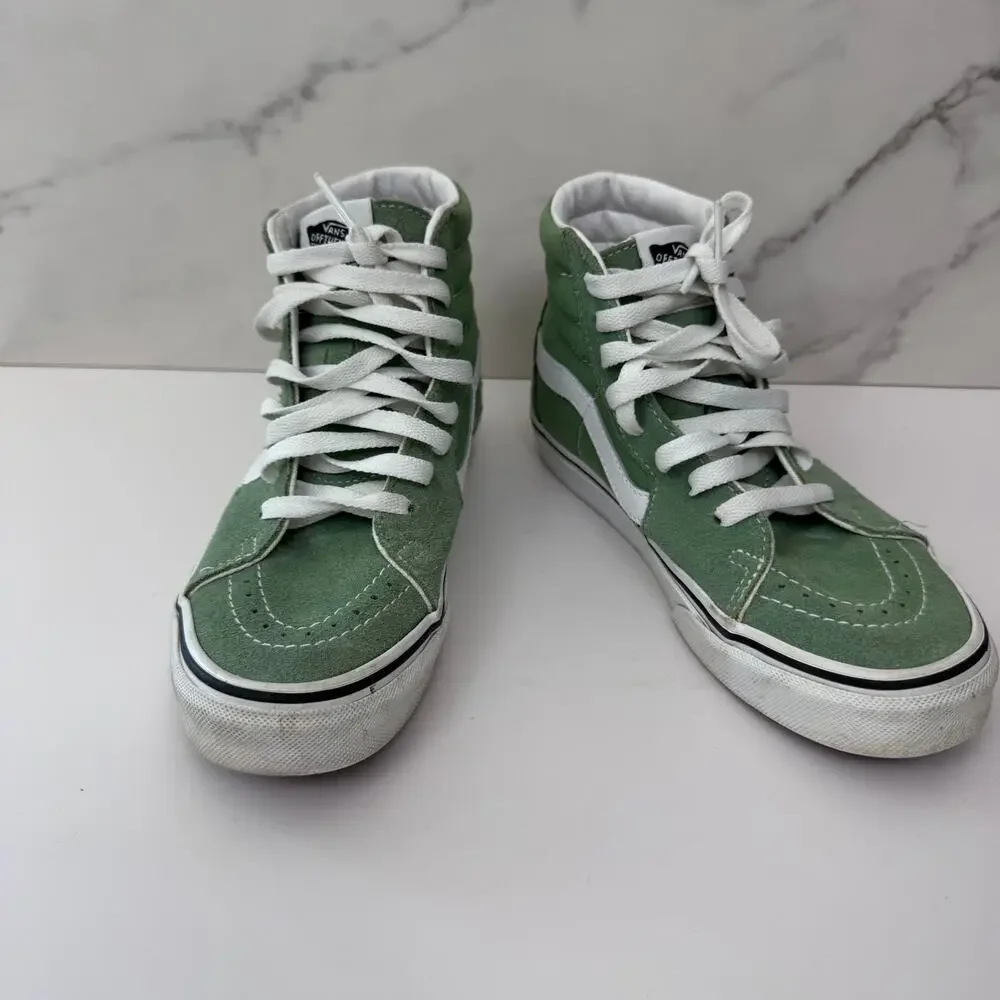 Vans Womens Sk8 HI Sneaker Size 6 Jazz Stripe Casual Classic Shale Green